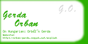 gerda orban business card